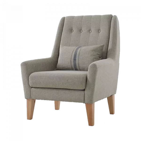 grey sofa chair side view