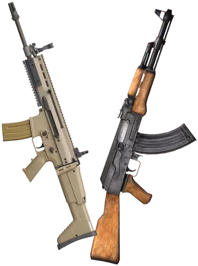 2 guns placed on top in pubg