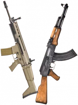 2 guns placed on top in pubg