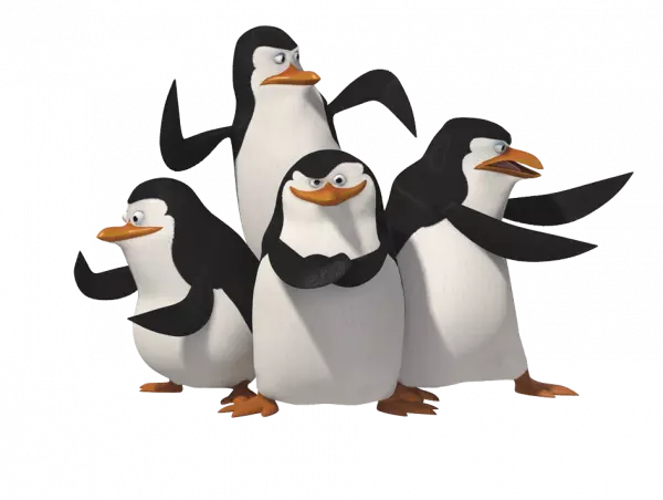 4 penguins funny scene from penguins of madagascar