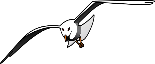 albatross fly diagonal direction clipart