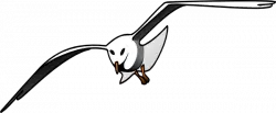 albatross fly diagonal direction clipart