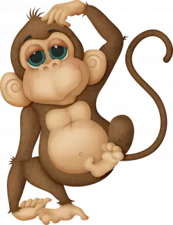 cute little monkey illustration
