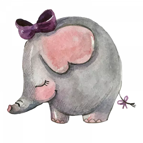 elephant baby vector like artwork