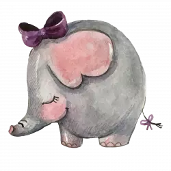 elephant baby vector like artwork