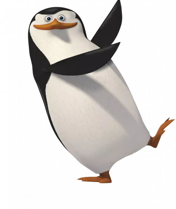 funny cartoon penguin dancing