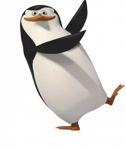 funny cartoon penguin dancing