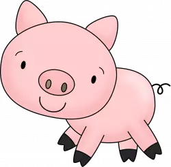 funny pig smiling clipart