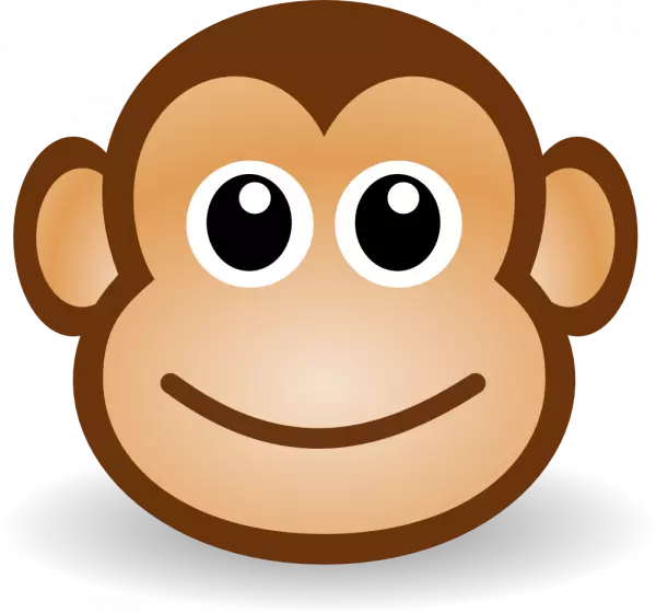 monkey head clipart artwork