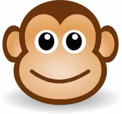monkey head clipart artwork