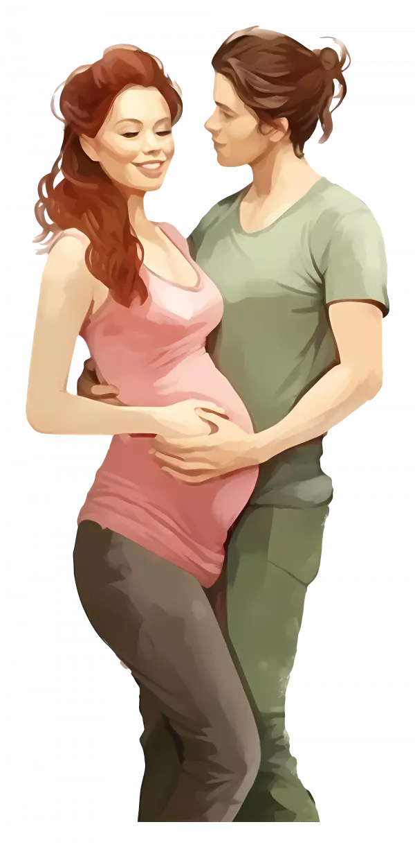 happy couple pregnant maternity transparent png
