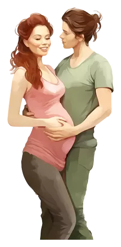 happy couple pregnant maternity transparent png