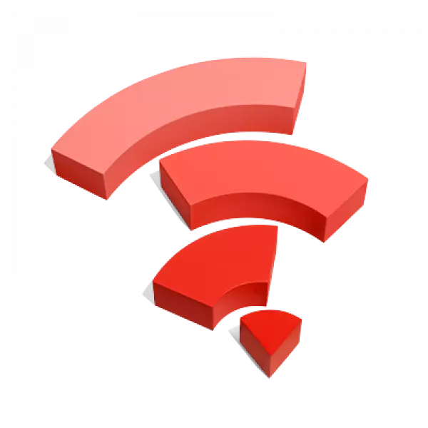 no connection wifi broken 3d icon