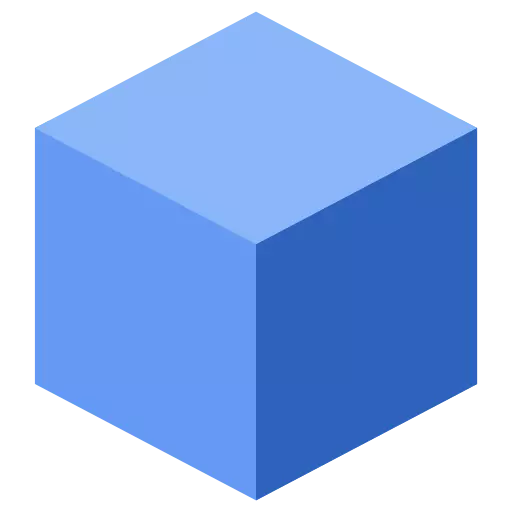 3d cube icon in blue transparent png