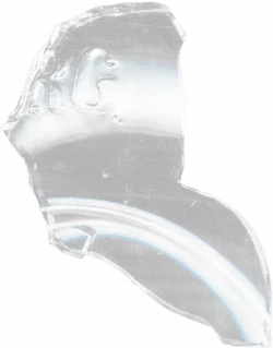 3d glass element in crate effect