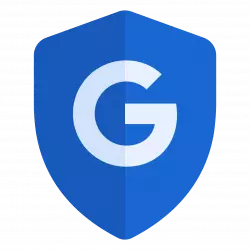 google privacy logo with blue background