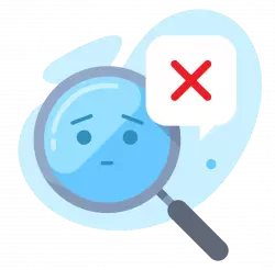 no result found magnifying glass with cross mark