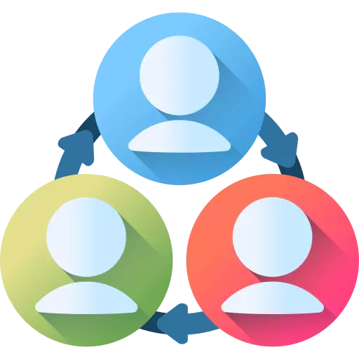 team work multicolor icon transparent png