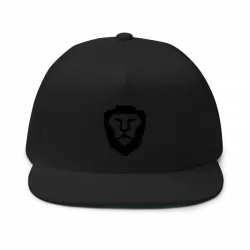 black men hat with black brave branding