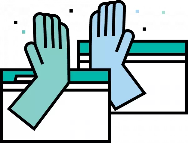 career icon team support hands illustration free png