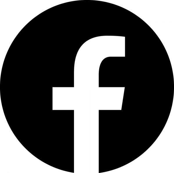 simple facebook icon in black color