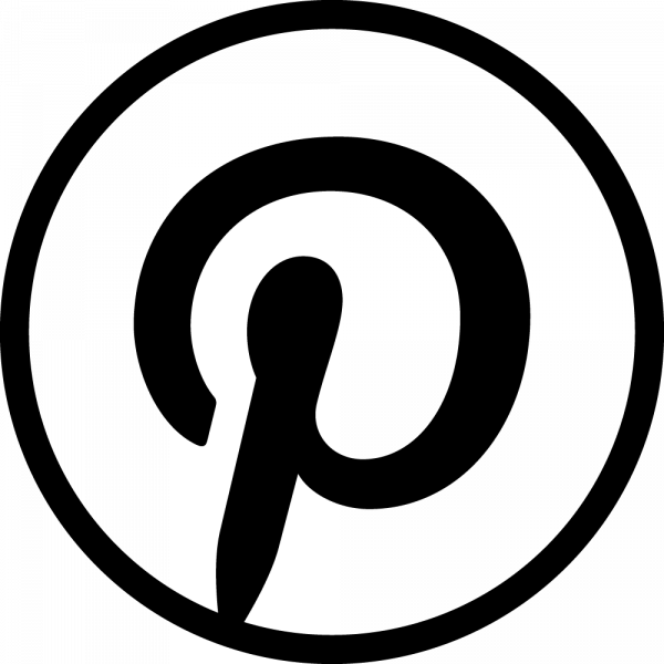 pinterest stroke icon in black