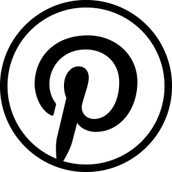 pinterest stroke icon in black