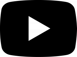 simple youtube brand icon in black