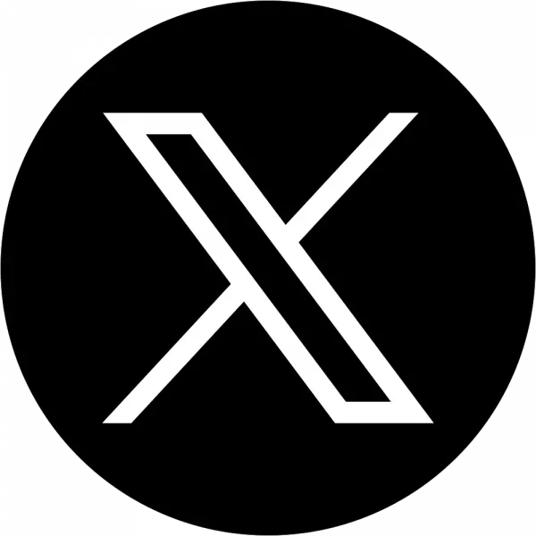 x or twitter rounded brand icon with background