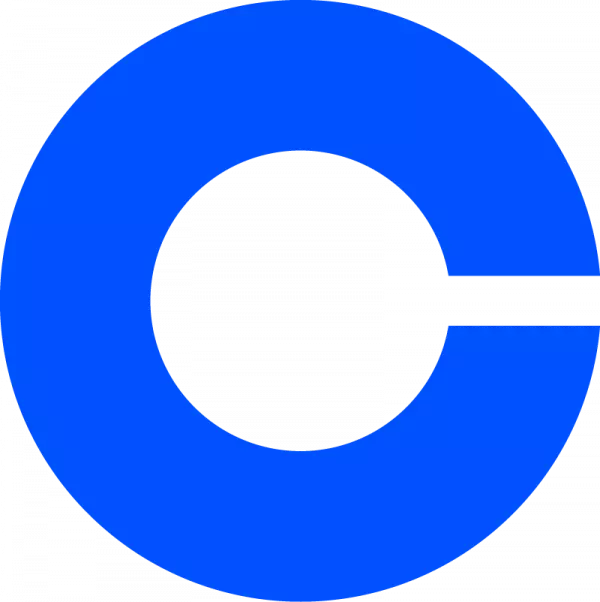 coinbase brand logo icon blue transparent free png