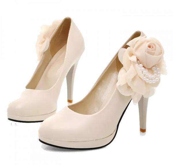 women party wear casual shoes, women shoes, casual shoes cream transparent png