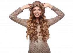 Russian women wearing hoodie with golden hair women with curly hair