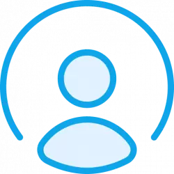 user icon profile icon avatar blue color