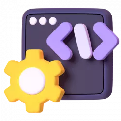 web development coding 3d icon png image