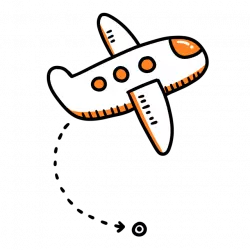 airplane path illustration, airplane cartoon illustration, flying plane illustration doodle free png