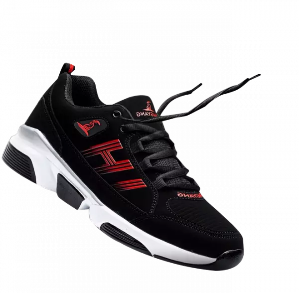black and red sports shoes, men casual shoes, men fashion transparent png