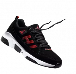 black and red sports shoes, men casual shoes, men fashion transparent png