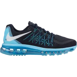 nike airmax black and blue sports shoe with laces transparent png