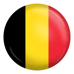 belgium country rounded flag yellow red black flag