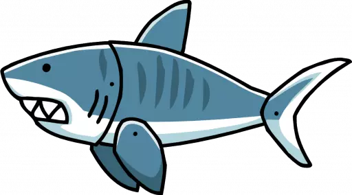 Blue shark vector comic shark transparent png