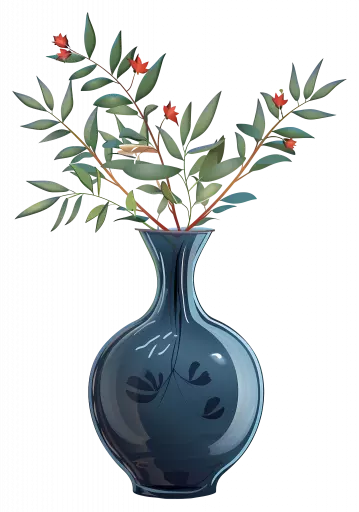 flower vase glossy transparent art