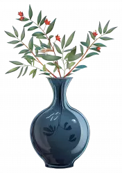 flower vase glossy transparent art