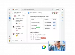 gmail chat dashboard with google meet transparent png
