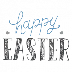 Happy Easter clipart illustration typography free