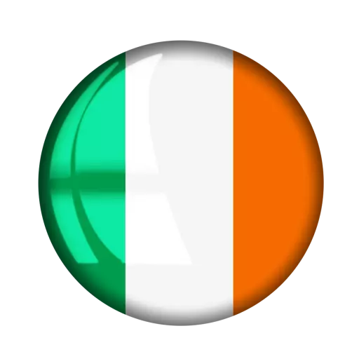 ireland country rounded flag transparent png