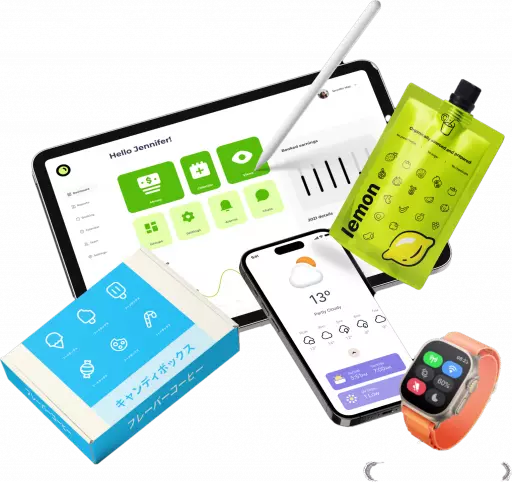 smart gadgets, ui dashboards, modern packaging design png