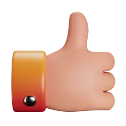 thumbs up like 3d icon transparent png