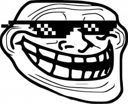 trollface man free transparent image, thug life illustration