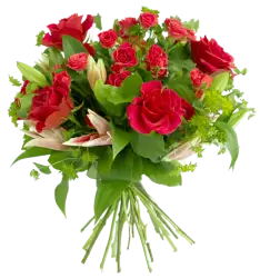 bunch of rose flowers bouquet arranged transparent image