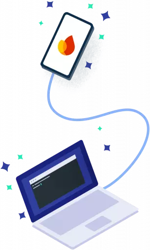 laptop to mobile connection cli tools, firebase